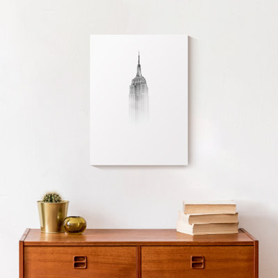 «Empire State Building In Fog», reproduction sur toile