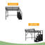 Lit mezzanine avec escalier, lit mezzanine double en métal avec tablettes de rangement, lit mezzanine haut avec garde-robe pour les enfants adolescents-695227199