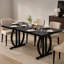 Bureau d'ordinateur moderne simple en bois noir l 62,99 po