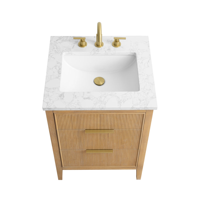 Emma 24" W Single Vanity, Classic Oak