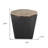  Transitional 21" Black Solid Wood End Table