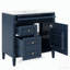 Meuble-lavabo simple 36 po avec plateau en céramique Dimitilde-439470281