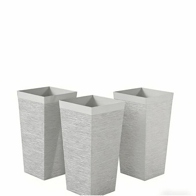 Ensemble de 3 jardinières empilables et effilées