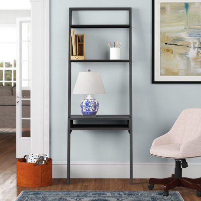 Alanood Solid Wood Top Metal Base Leaning / Ladder Desk