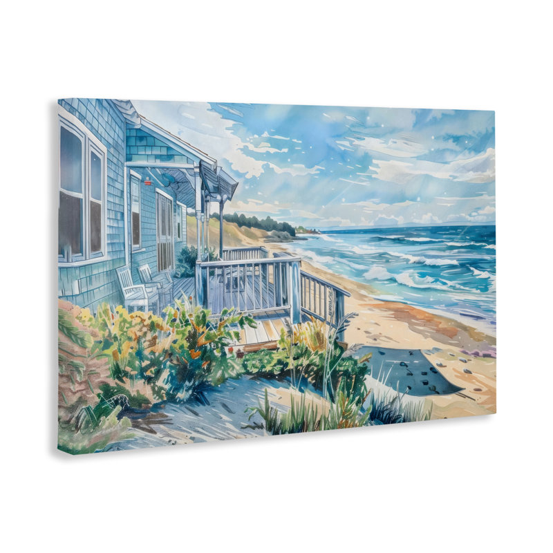 Toile avec vue sur la plage, conception de LSR Design Studio, H 20 po x l 30 po