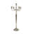 Aluminum Metal Tall Floor 5 Candle Silver Decorative Candelabra
