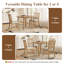 Extendable Dining Table Sets(Must include both Table and Chair), MDF Wood Modern Small Kitchen-436923554