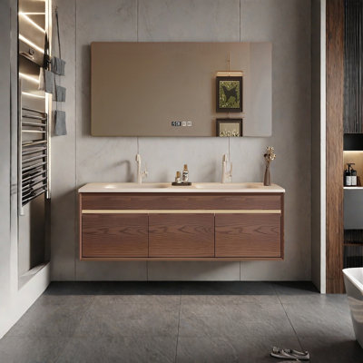 Middle ancient style rock plate bathroom cabinet