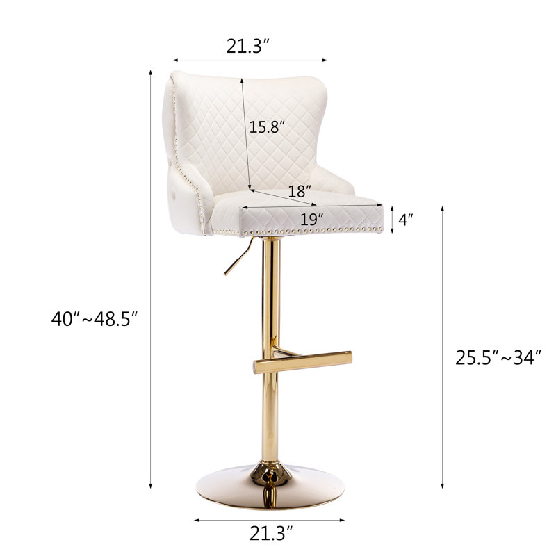 Ensemble de tabourets de bar Hengming, Beige