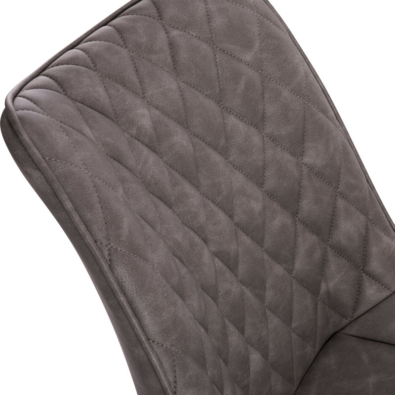 Alhambra 46.5cm H Upholstered Side Chair, 4, Dark Grey