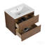 Ensemble de meuble-lavabo mural 24 po avec lavabo en céramique, 2 tiroirs à fermeture en douceur, ensemble Kd-1063786855-1063786858-1063786857