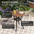 Thaliana Round Steel Outdoor Dining Table , 27.6 " W 27.6 " D-1959860147