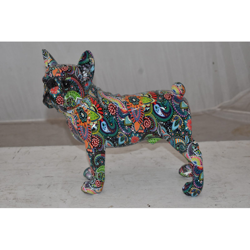 Statue carlin abstraite multicolore carlin taille: 13 po x 5 po x H 11 po