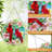  Cardinal Stained Glass Window Hanging 8.6inch