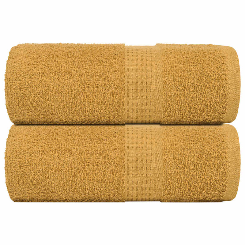 Sawiki 100% Cotton Bath Towels, Gold, Soap Towel - 2 Pack