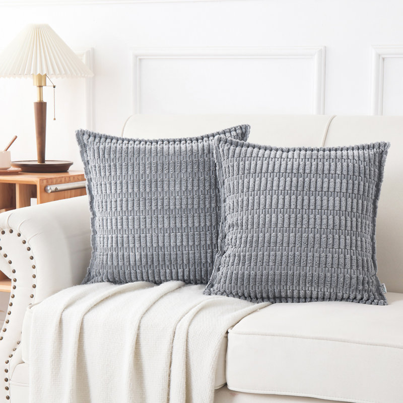  Housse pour repose-pieds Boucle, Carré 18 po, Gris