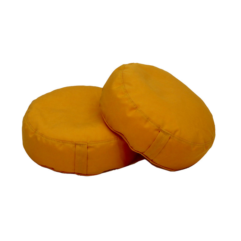 Coussin à billes rond 16 po Element, Jaune souci