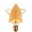 Vintage E27 LED Bulb, 4W(40W Equivalent) Star Shape Screw LED Spiral Filament Non-Dimmable, Warm White 2700K Amber Glass 450lmn Edison Bulb, Retro Fancy Decorative CRI 90 220V, Pack of 2.