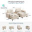  Canapé-lit modulaire 105 "avec console et deux Otomans Colbey-130705408