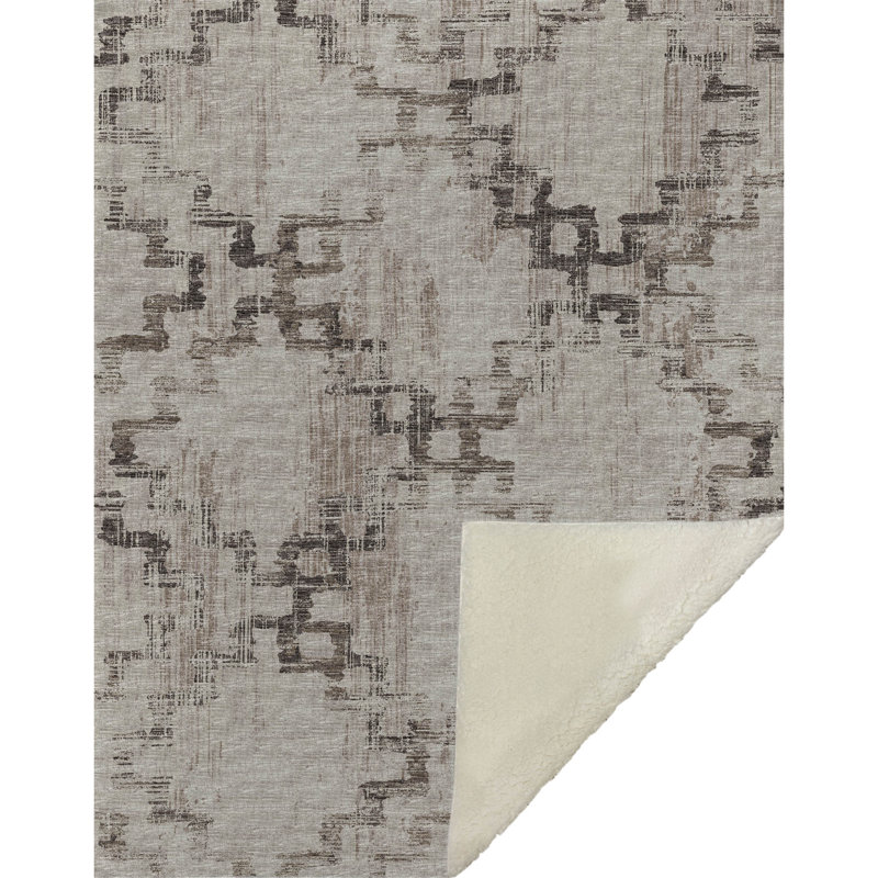 Couverture en sherpa brun One Pixie Street, 127 x 178 cm, brun, Chocolat; brun clair