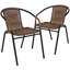 Ensemble de 2 chaises de restaurant Arthor Rattan-667157934
