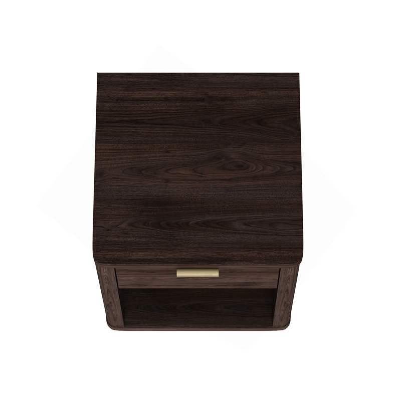 Table de chevet brune, Brun