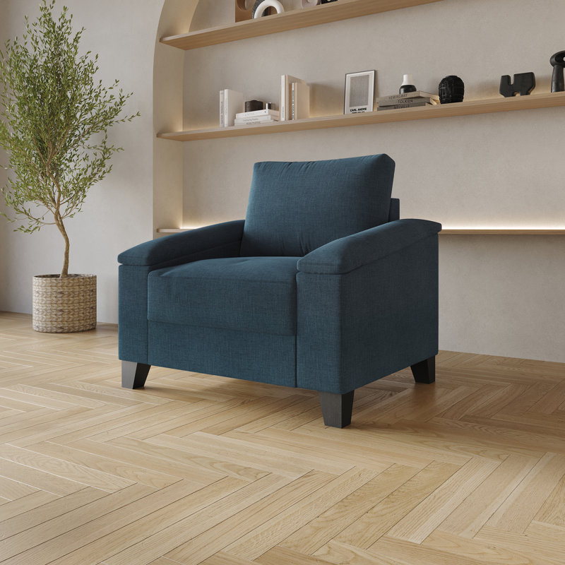Jacqualyn Upholstered Armchair, Dark Blue