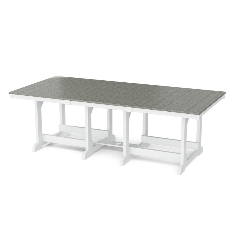 Heritage 44” x 94” Dining Table, Dark Gray/White