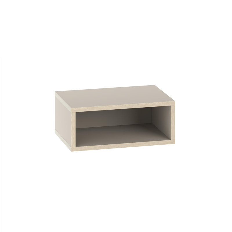 45cm W Manufactured Wood Bedside Table, Sandtone/Light Oak