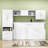Aspelare Wood Murphy Bed with Desk, Wardrobe and Drawers