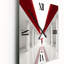 Le parapluie rouge, architecture minimale V - paysage abstrait, très grandes horloges murales-99635434