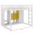 Full-Size Elevated Loft Bed With Closet, Racks, And Drawer Unit-1833114284