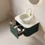 Meuble-lavabo de salle de bain mural à bords flottants courbés avec tiroir Dina-2092713535