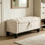 Banc de rangement rembourré en lin-817418582
