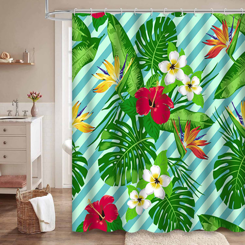 Rideau de douche imperméable Exotic Bouquet, L 72 po x l 72 po