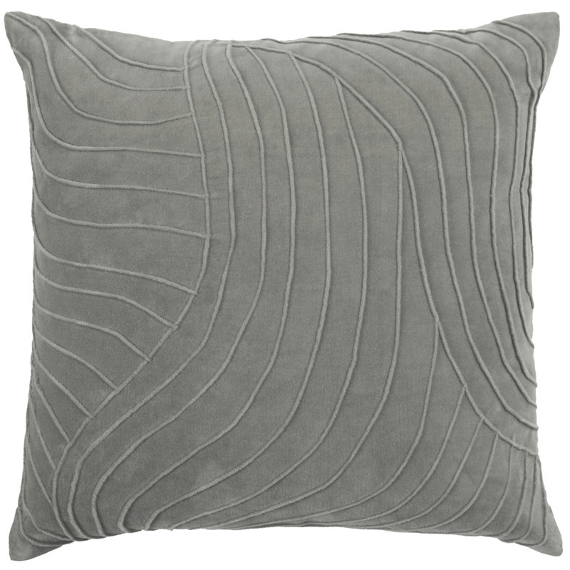 Waterfall Square Throw Cushion, Grey