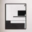 'Geometric Study' Framed Graphic Art Print in Black and White
