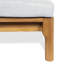 Chaise longue en bois d'acacia massif avec coussins gris et osier gris clair-1443403428