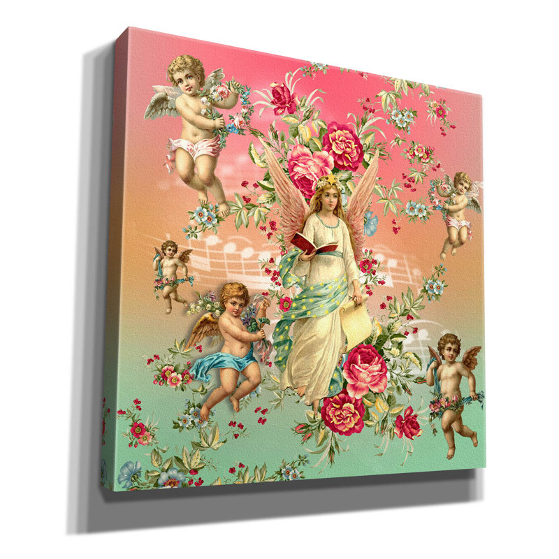 «Roses 3» par Mark Ashkenazi, art mural sur toile, H 18 po x l 18 po x P 0,75 po