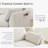 Chenille Modular Sectional Sofa With Ottoman, Armrest Folding Table & Usb Ports, Side Storage Pocket-400083077