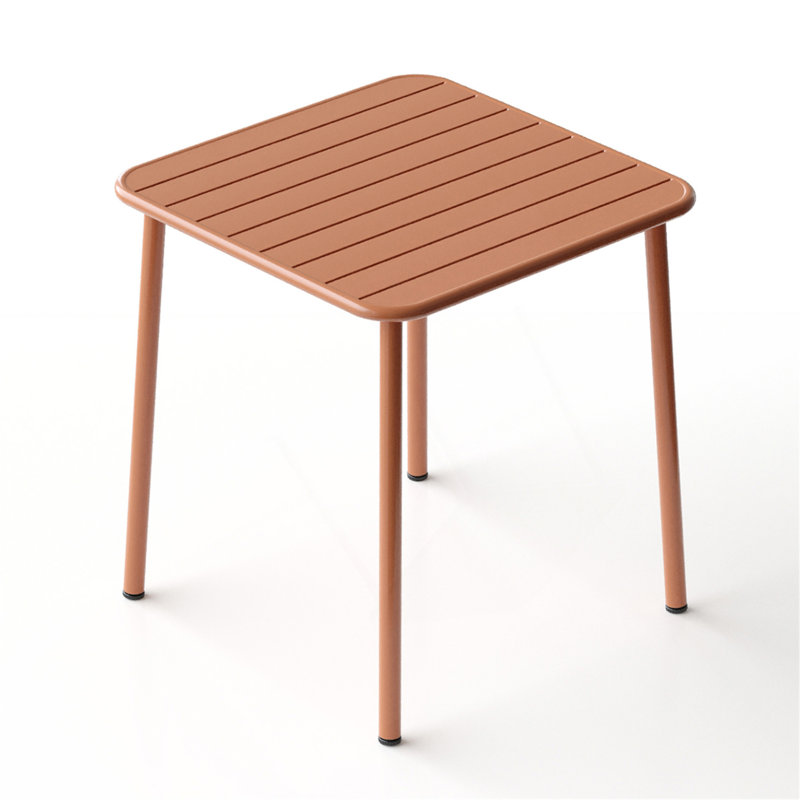 Outdoor Dining Table, Light Brick Red