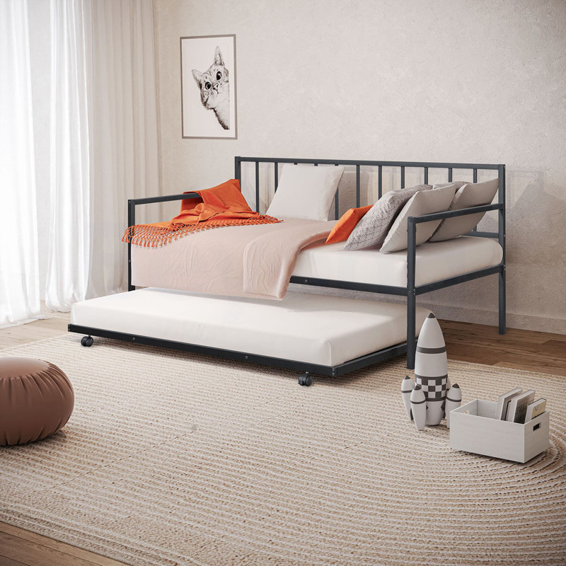 Bentaley Daybed With Trundle, Noir, noir, noir, noir