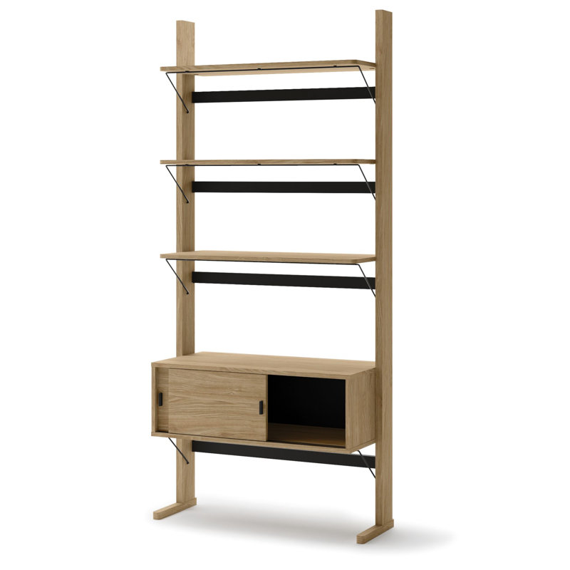 121cm H x 108cm W Standard Bookcase, (4 Shelves) 193cm H x 88cm W x 40cm D