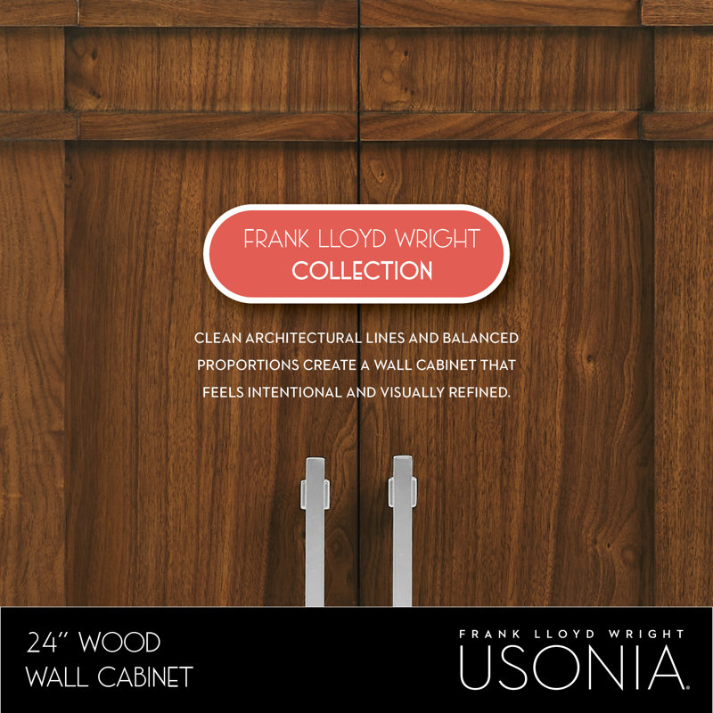 Lankford 24 Wood Wall Cabinet, Walnut