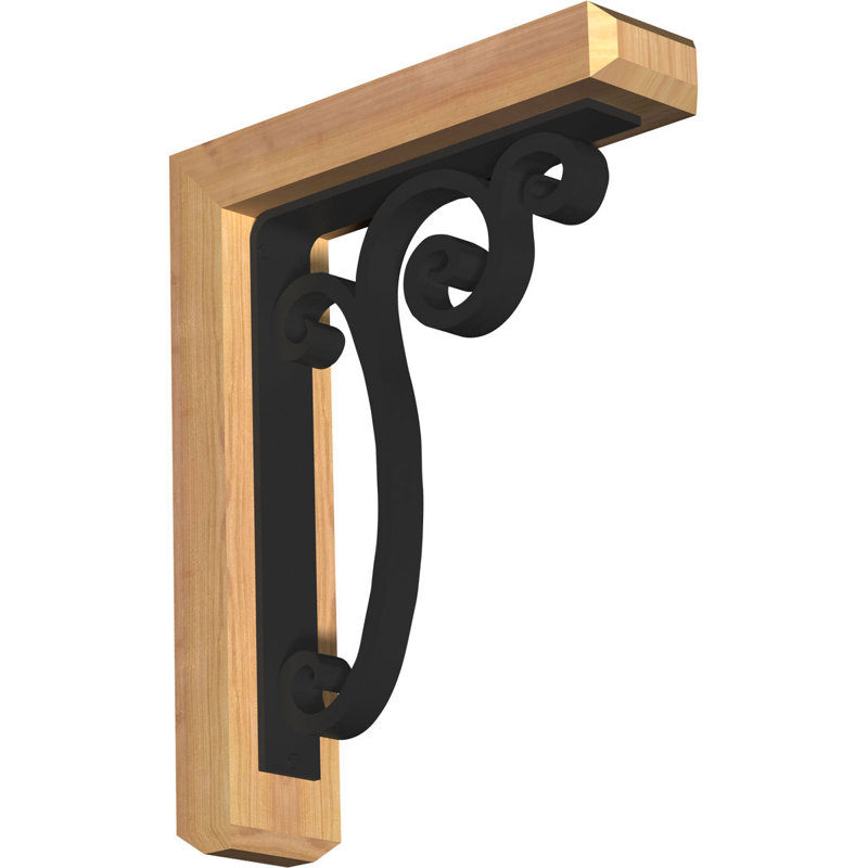 Support triple Ironcrest de 4 po Avery, H 19 po x P 16 po, Cèdre rouge de l'Ouest l 3 1/2 po x T 2 po (lisse