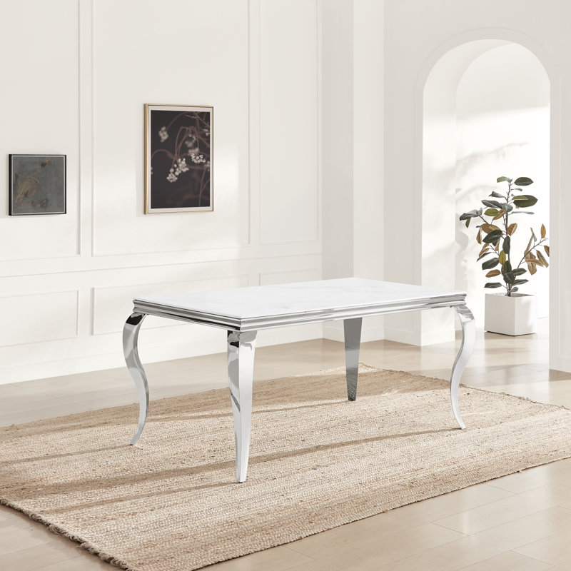 Weissport Glass Top Dining Table