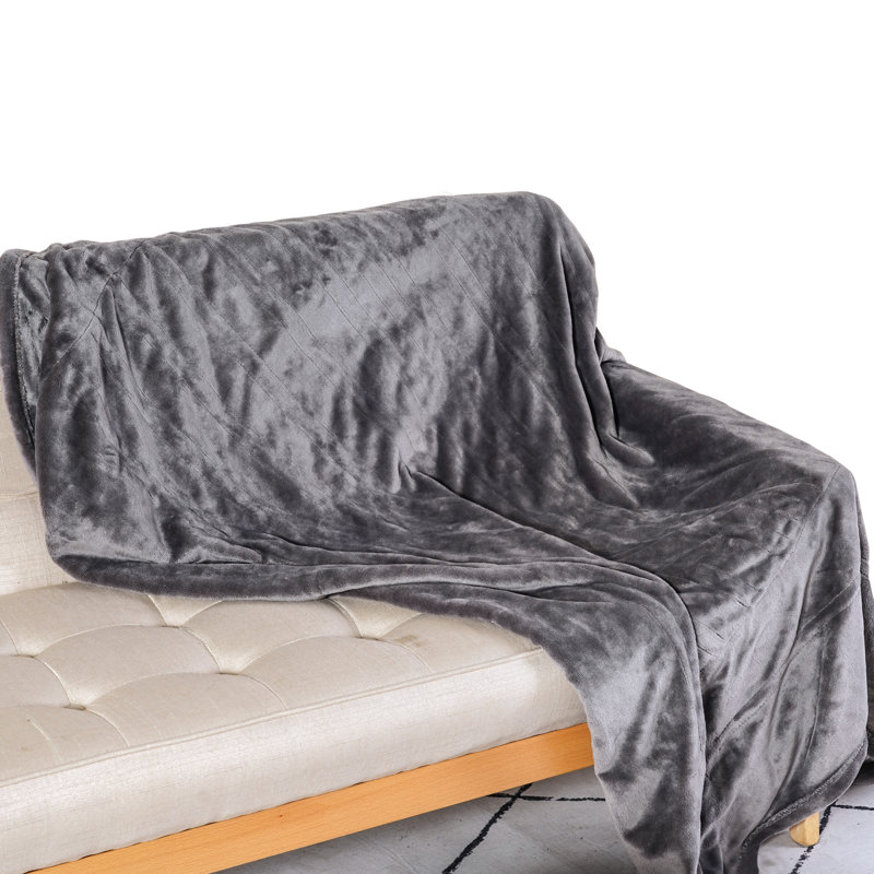 Couverture chauffante électrique Sunvivi, jeté chauffant 50 po x 60 po avec 4 niveaux de chauffage et 4 heures d'arrêt automatique