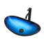 Lavabo de salle de bain vasque en verre trempé Artistic