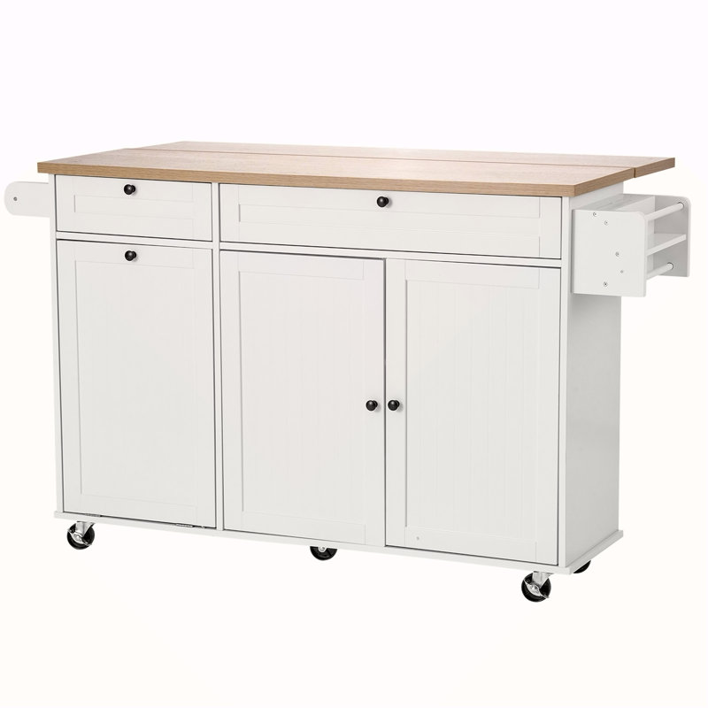 Armoire de rangement sur chariot avec îlot de cuisine 60 po