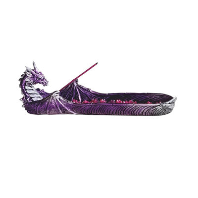 Porte-brûleur encens 10,75 "Dragon mauve